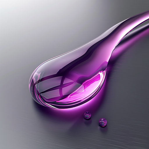 Metallic silver background with realistic purple clipart