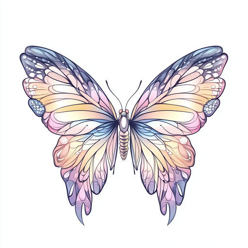 Tattoo butterflies for women with delicate watercolor wings