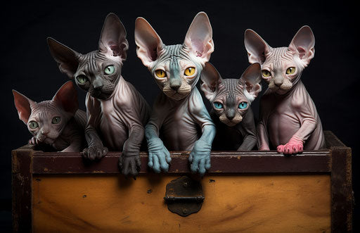 Grey sphynx cats for adoption at I Love Kittens