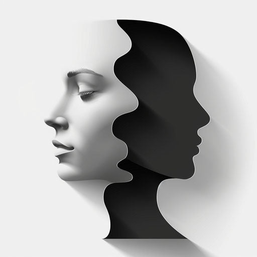 Psychology clipart in realistic photo style white background