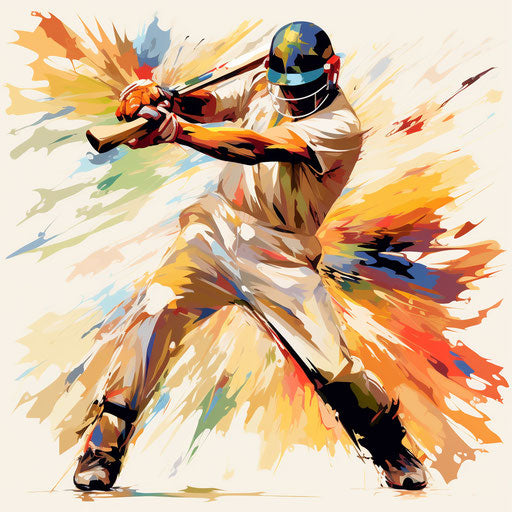 Cricket clipart in the style of Impressionistic Art, on a white background
