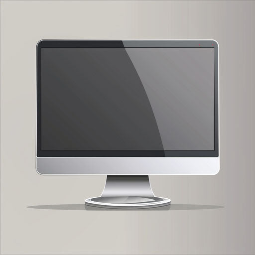 Smooth metallic backdrop highlights monitor's realism