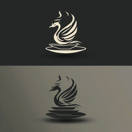 Dynamic restaurant logo with high contrast and powerful design