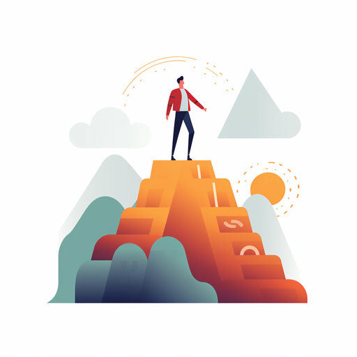 Motivation clipart in Minimalist style on white background