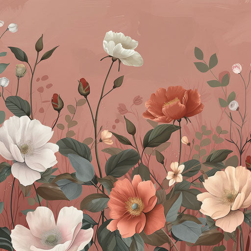 Realistic tall clipart on flat dusky rose background