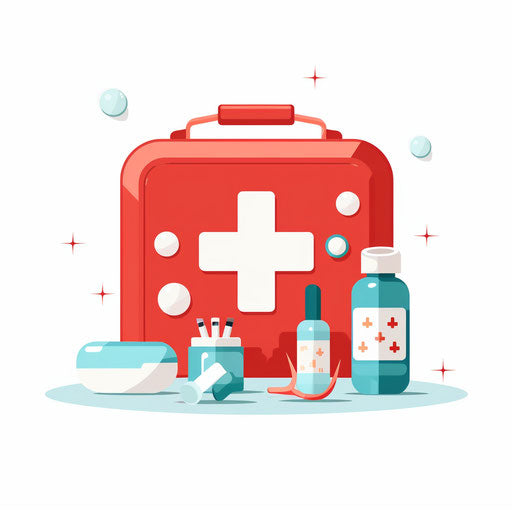 Minimalist style first aid clipart