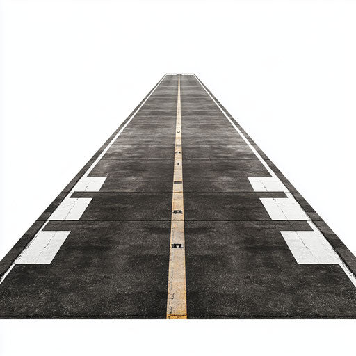 Realistic illustration of an airport runway