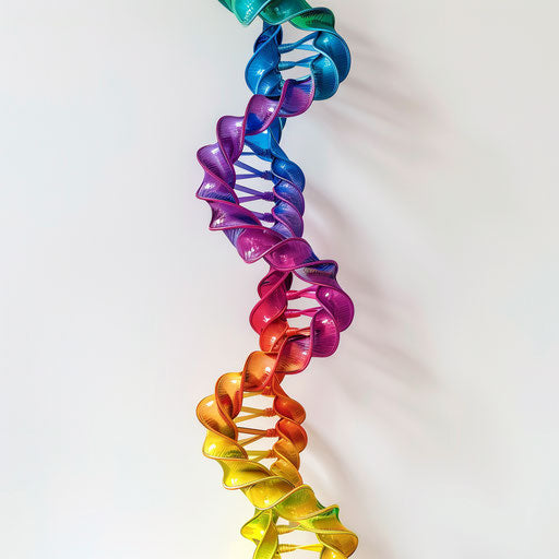 DNA clipart in a photo realistic style on a flat white background