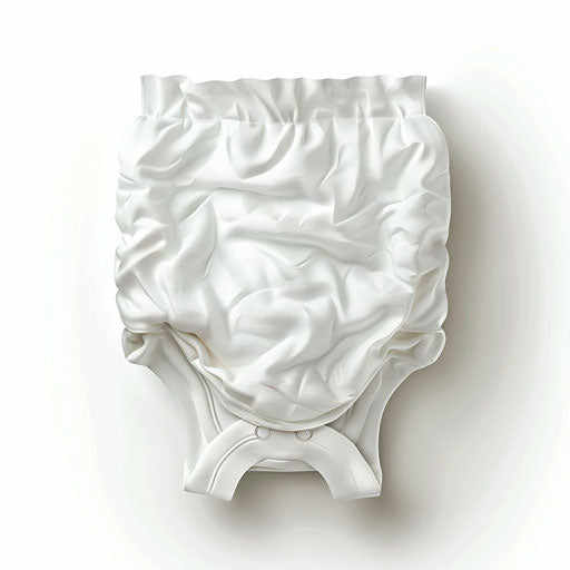 Photo realistic diaper clipart on flat white background