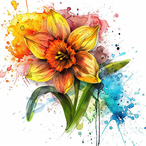 Artistic rendition: December birth flower tattoo design