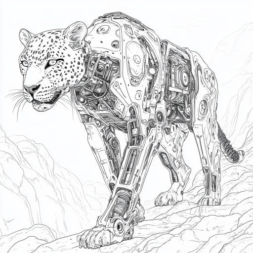 Relaxing Leopard Coloring Page Coloring Pages