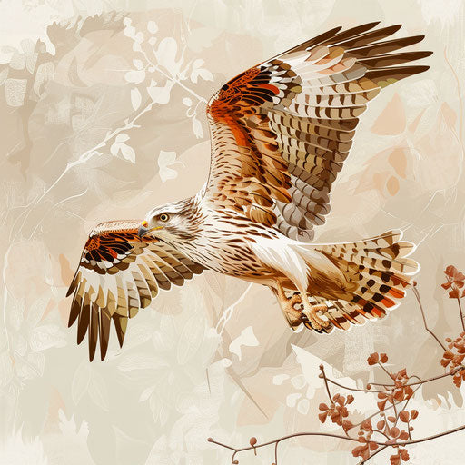 Realistic quality flight clipart on a flat beige background