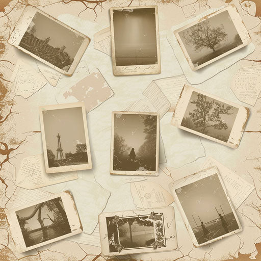 Photo realistic quality memory clipart on flat beige background