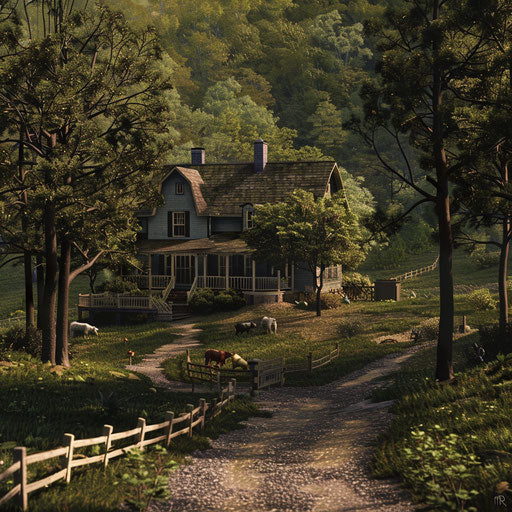 Old homestead in an Appalachian mountain holler
