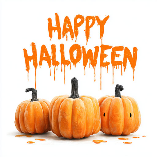 Joyful Pumpkins with a Halloween Message
