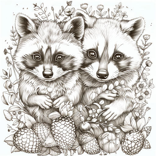 Child's Play & Skill: Coloring Pages Cute Animals