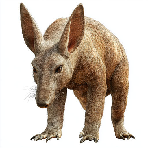 Photo realistic clipart of an aardvark, high resolution, isolated
