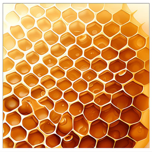 Honeycomb clipart in the style of Chiaroscuro Art, on a white background