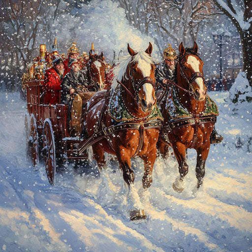 Exclusive Christmas Horse Festive Illustration