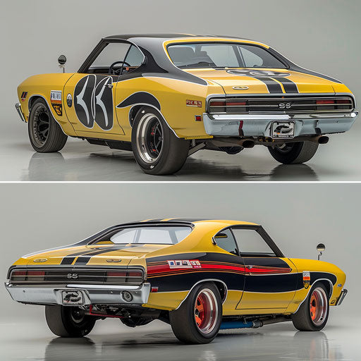 1969 Chevrolet Chevelle SS transformed into high-performance racing car with aerodynamic enhancements
