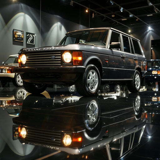 Luxury vehicle restored with dramatic lighting