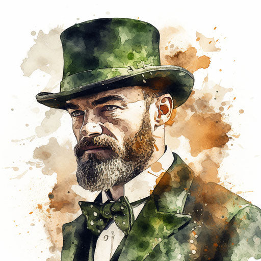 St Patrick's Day clipart in oil painting style