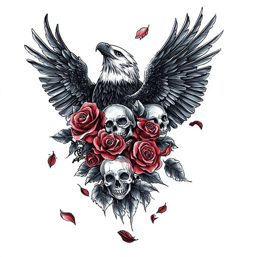 Eagle Tattoo On Hand Tattoo Outlines