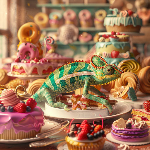 Chameleon in the bakery