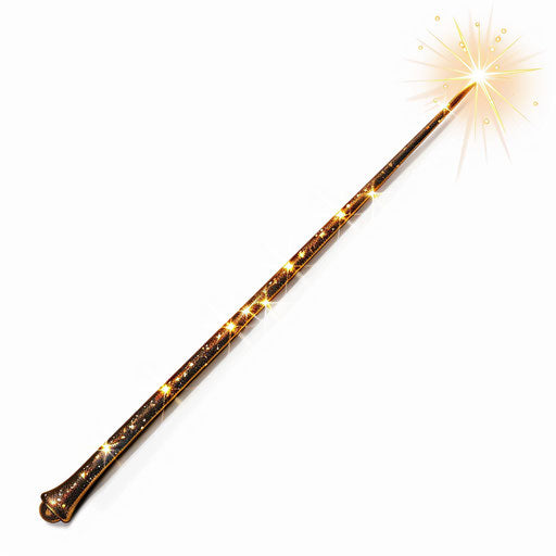 Magic wand clipart in realistic style on white background