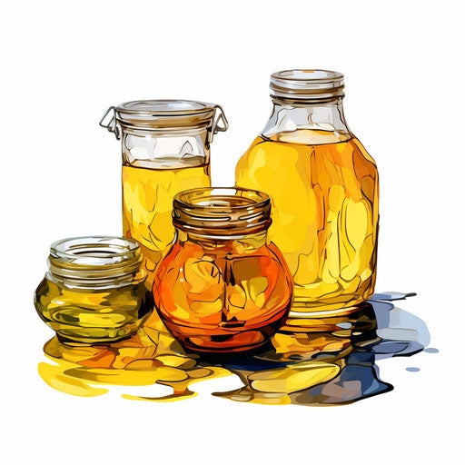 Oil painting style illustration on white background