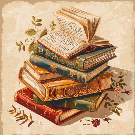 Photo-realistic quality knowledge clipart on flat beige background