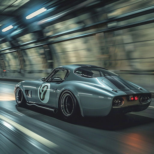 Illegal race with a modified Shelby Daytona and nitro boost in an urban tunnel