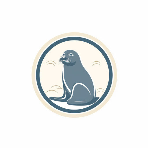 Seal clipart in Minimalist style on white background
