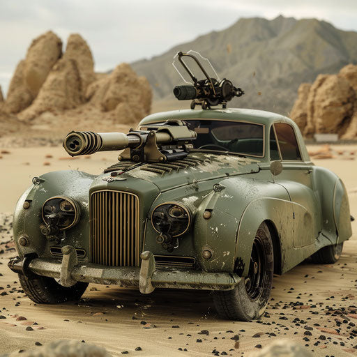 Military Bentley R Type Continental with machine gun