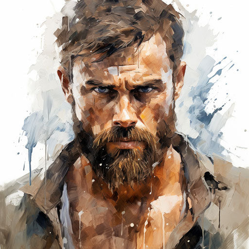 Bold clipart in the style of an oil painting