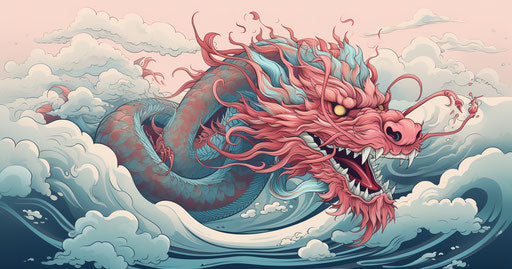 Chinese dragon resembling a cartoon bird