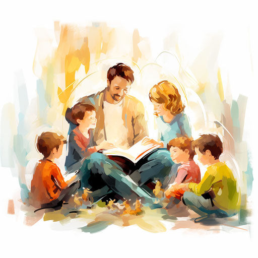 Impressionistic style illustration on white background