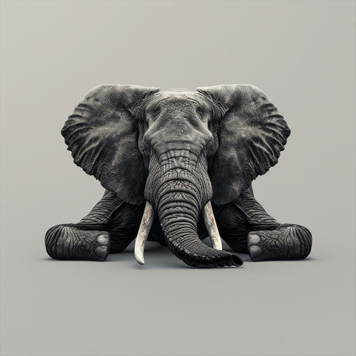 Realistic lazy clipart on flat slate grey background