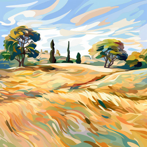 Ground clipart in the style of Impressionistic Art, on white background