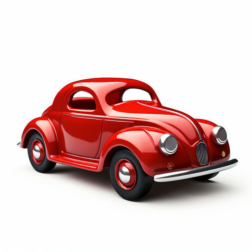 Toy car clipart in the style of Chiaroscuro Art, on a white background