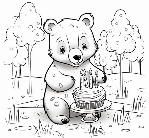 Happy birthday coloring pages for kindergarten