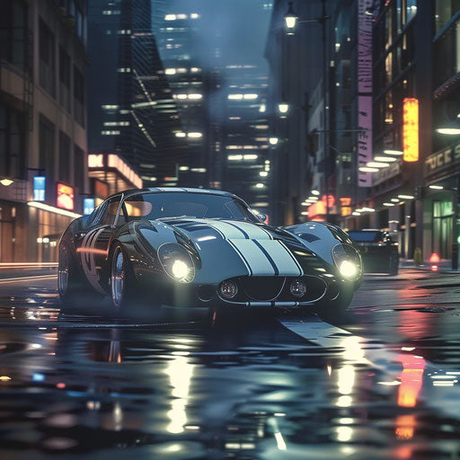Electric Shelby Daytona with futuristic design and LED lighting