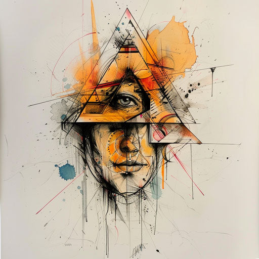 Melting pyramid in a Dali-inspired style