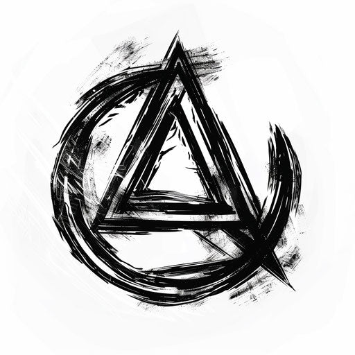 Elegant tattoo featuring anarchy symbol, minimalist lines