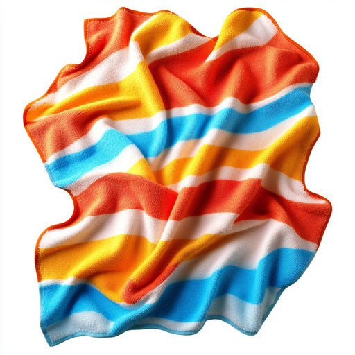 Realistic clipart of a Beach Towel, high resolution, no background, isolated