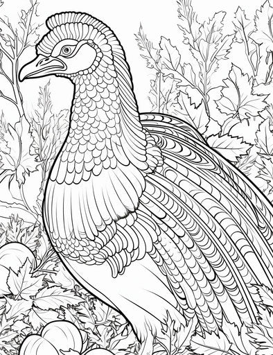 Intricate engravings style coloring page for kids