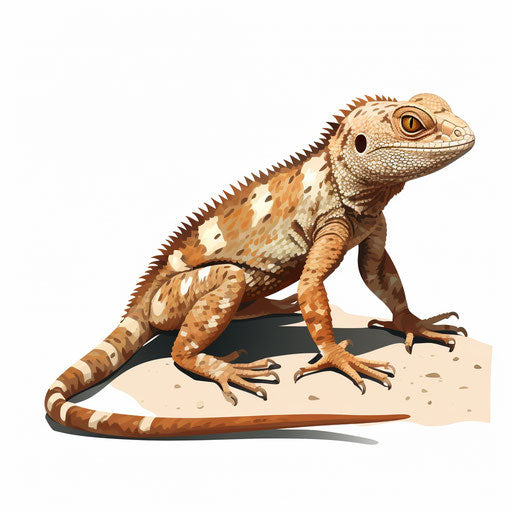 Lizard clipart in the style of Chiaroscuro Art, on a white background