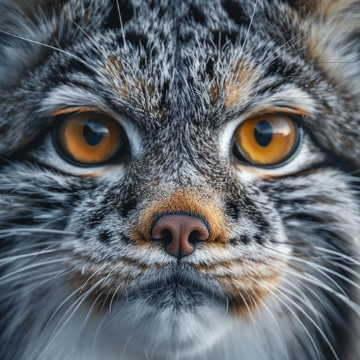 Intense gaze of a Pallas's cat, Will Burrard-Lucas style