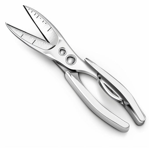 Realistic nail cutter clipart on flat white background