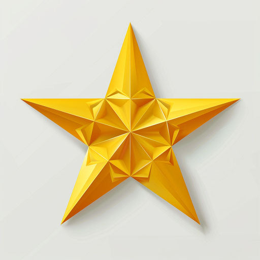 Yellow star clipart on white background